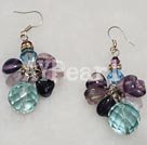 Wholesale crimson night stone crystal earring