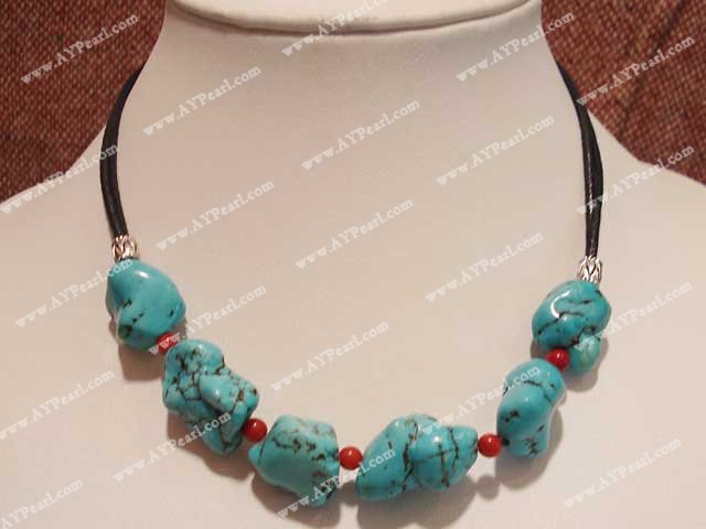 Wholesale Turquoise Jewelry-turquoise blood stone necklace