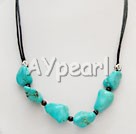 turquoise garnet necklace