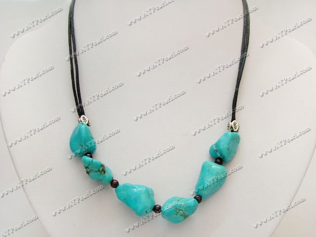 turquoise garnet necklace