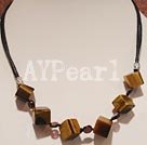 tiger eye garnet necklace