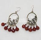 Wholesale agate garnet earring