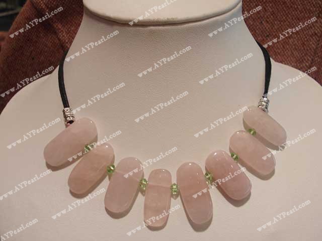 Collier quartz rose