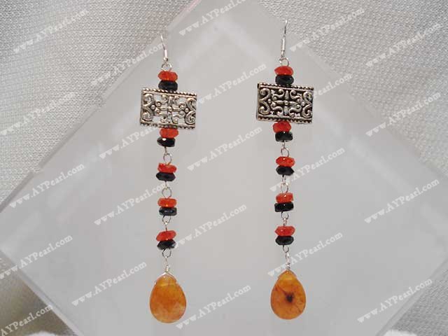 crystal agate earring