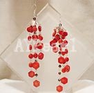 Wholesale coral crystal earring