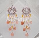 Wholesale Agate Cherry quartz earring