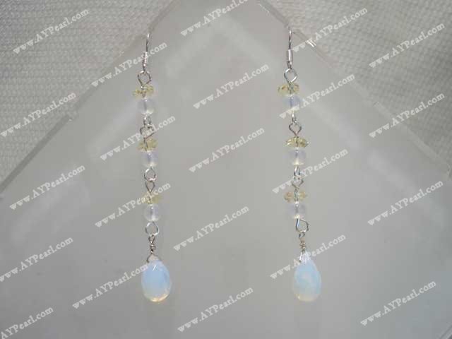 moonstone crystal earring