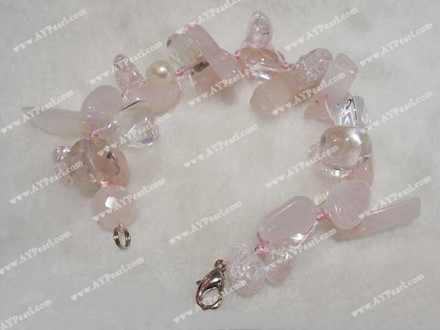 rose quartz crystal bracelet