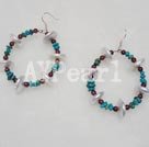 Wholesale garnet turquoise pearl earrring