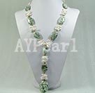 BIWA Pearl gem necklace