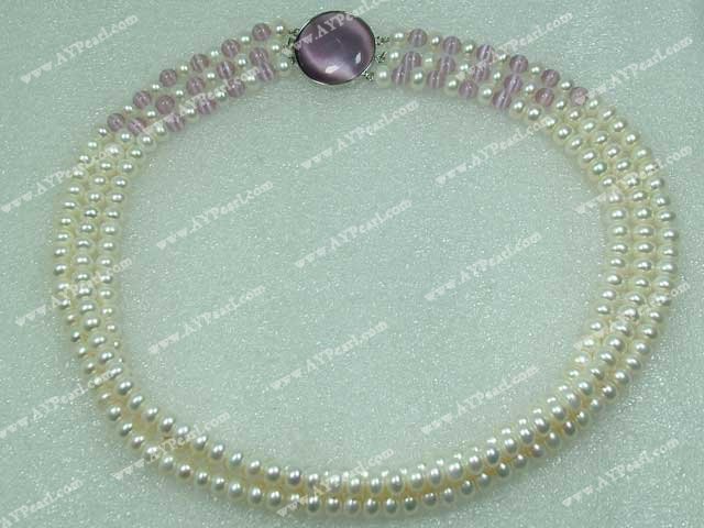 Pearl cat's eye halskjede