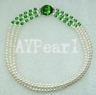 Wholesale Gemstone Jewelry-pearl cat's eye necklace