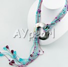 pearl crystal necklace