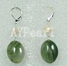 Wholesale earring-pearl rutile quartz earring