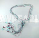 pearl crystal necklace