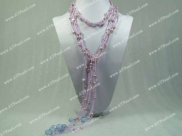 crystal pearl necklace