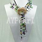 Wholesale Gemstone Necklace-gem crystal shell necklace