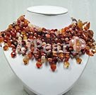Wholesale Gemstone Necklace-pearl agate necklace