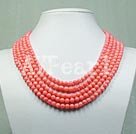 coral beads necklace