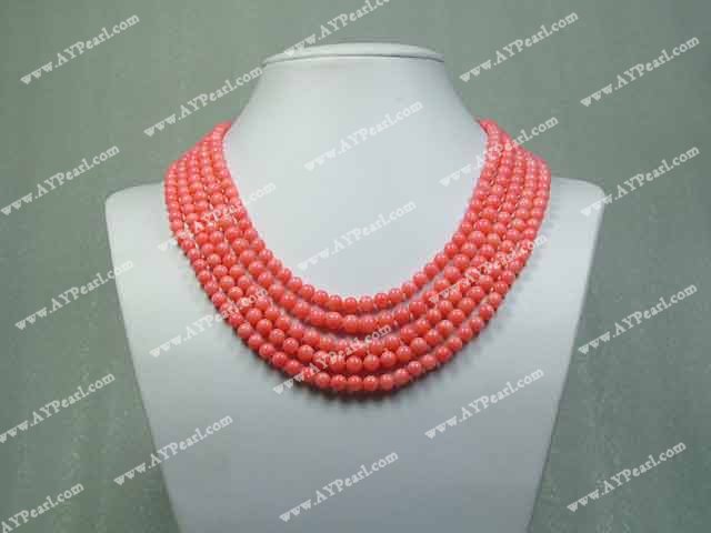 coral beads necklace