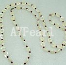 garnet shell necklace