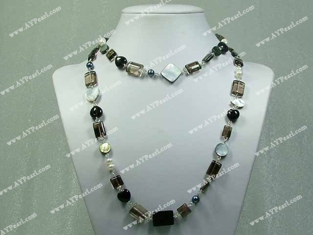 pearl shell crystal necklace