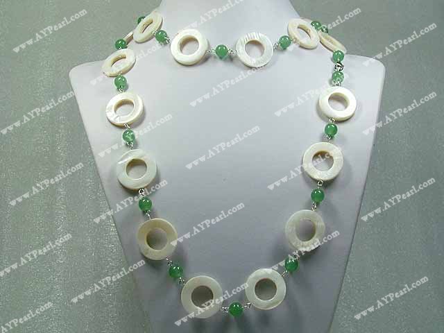 aventurine shell necklace