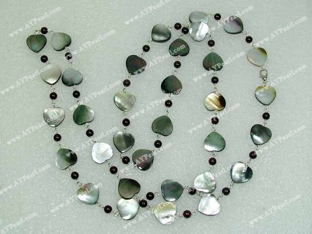 Shell Jewelry-shell gemstone necklace