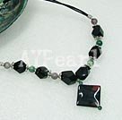 Wholesale black agate necklace