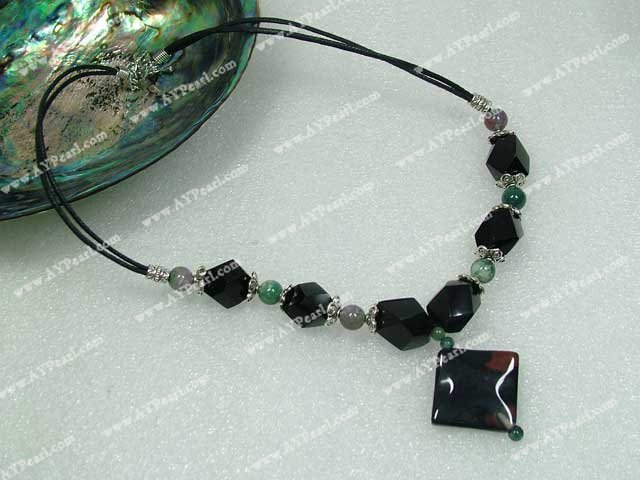 black agate necklace