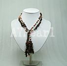 Wholesale Gemstone Necklace-pearl gem necklace