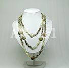 Wholesale Gemstone Necklace-pearl gem necklace