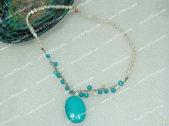 Turquoise Jewelry Wholesale-turquoise pearl necklace