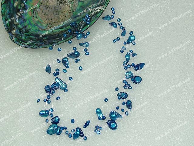 dyed pearl necklace