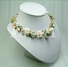 pearl crystal necklace