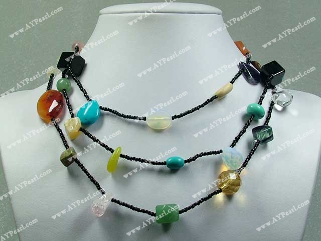 multi-gem necklace