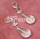 white crytal earring
