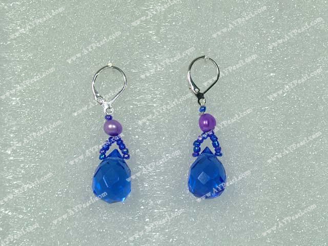 crystal pearl earring