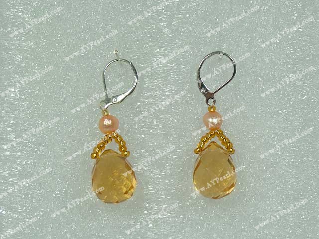 pearl crystal earring