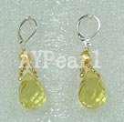 pearl crystal earring