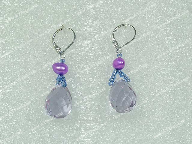 pearl crystal earring