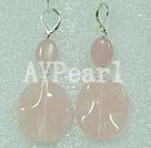 Wholesale Gemstone Earrings-rose quartz earring