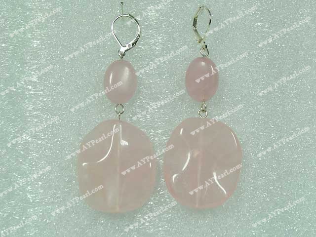rose quartz earring