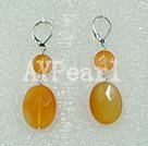 faceted agate earring