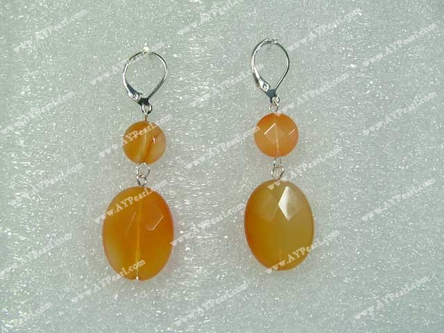 faceted agate earring