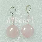 Wholesale Gemstone Earrings-rose quartz earring