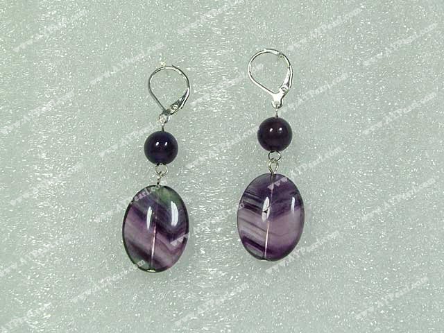 boucle d'oreille fluorite