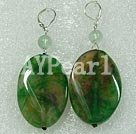 Wholesale earring-green agate earring