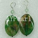 green agate earring