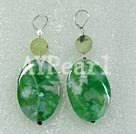 green agate earring